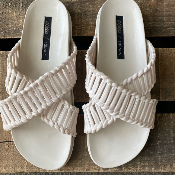 Melissa Shoes - Melissa Women’s X Salinas Cosmic II slides beige size 7